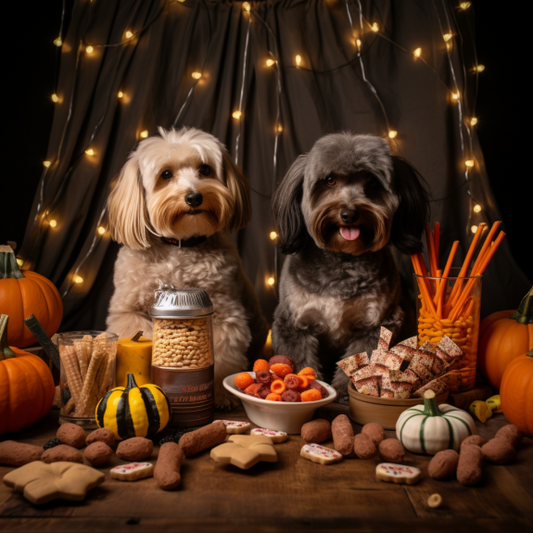 "Treat your furry friend to homemade Halloween delights with our 'Fang-tastic Delights' recipe! Easy, healthy, and tail-waggingly delicious treats your pup will howl for. 🎃🐾 #DogTreats #HalloweenRecipes #DIYDogTreats"